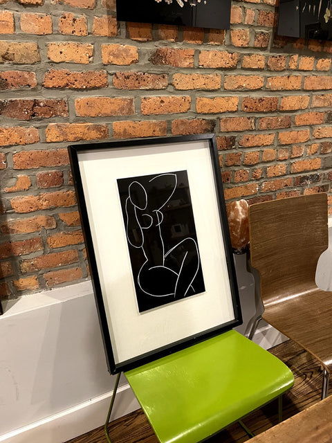 Henri Matisse's "Seated Nude With Crossed Legs II" Print, 21x29" Frame