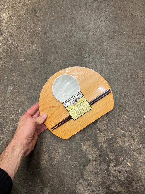 Hinoki Moon Plate Set