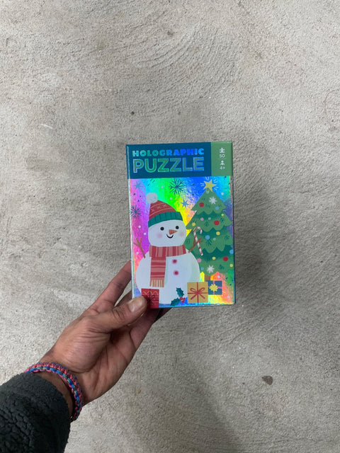 Holographic Snowman Jigsaw Puzzle