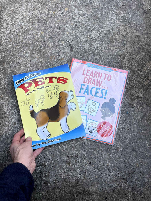 How to Draw Pets & How To Draw Faces Activity Books