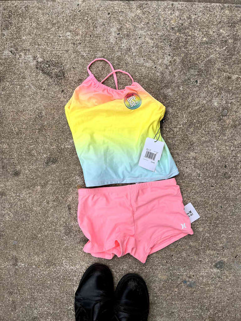 Hurley Girls 2-Piece Swimsuit Tankini, Size 12