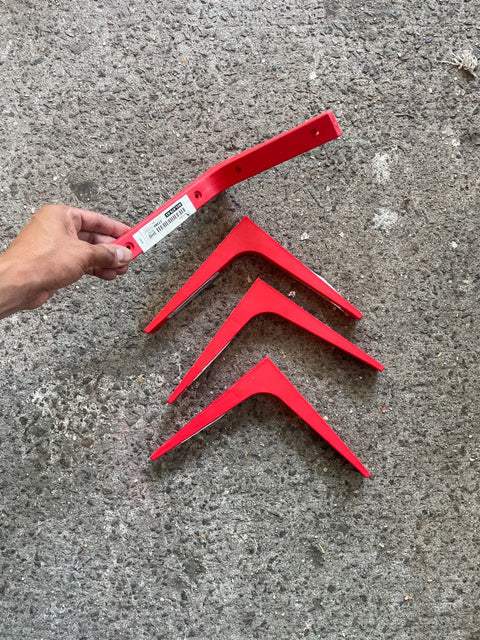 IKEA EKBY Shelf Brackets In Red