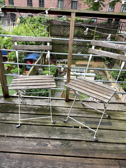 Two IKEA Folding Outdoor Bistro Chairs