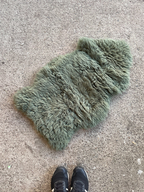IKEA Green Sheepskin Rug