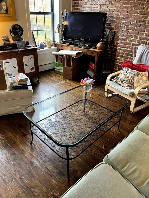 IKEA Klingsbo Glass Top Coffee Table, W31xL46xH20.5"