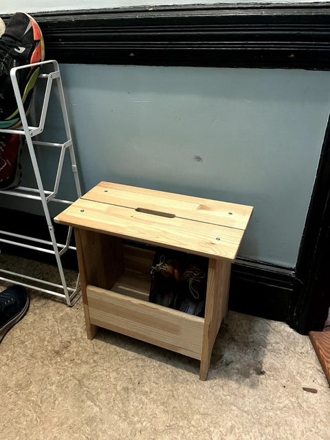 IKEA PERJOHAN Stool With Storage, W19xD10xH17.5"