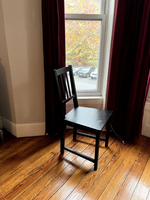 IKEA STEFAN Black Wooden Chair