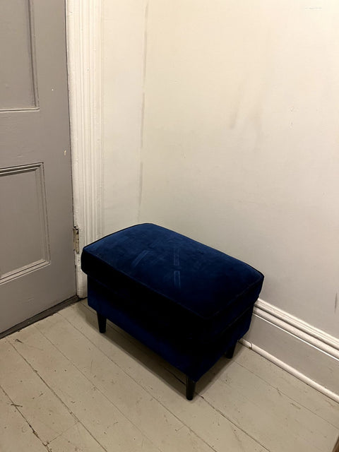 IKEA STRANDMON Velvet Storage Footstool