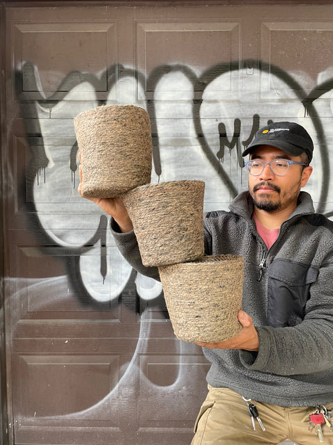 3 Woven Planters