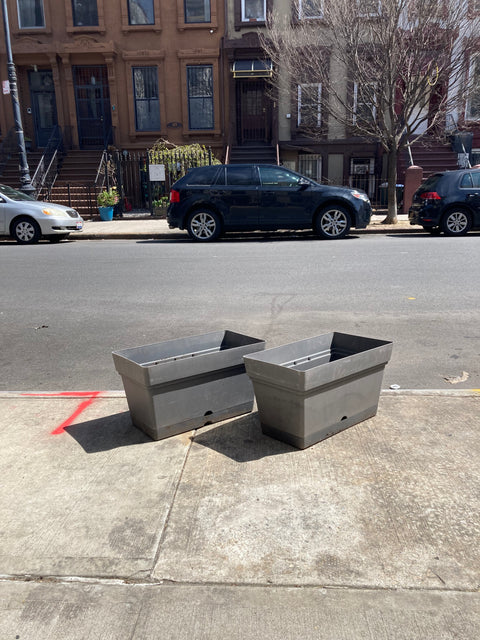 2 Large Rectangular Planters