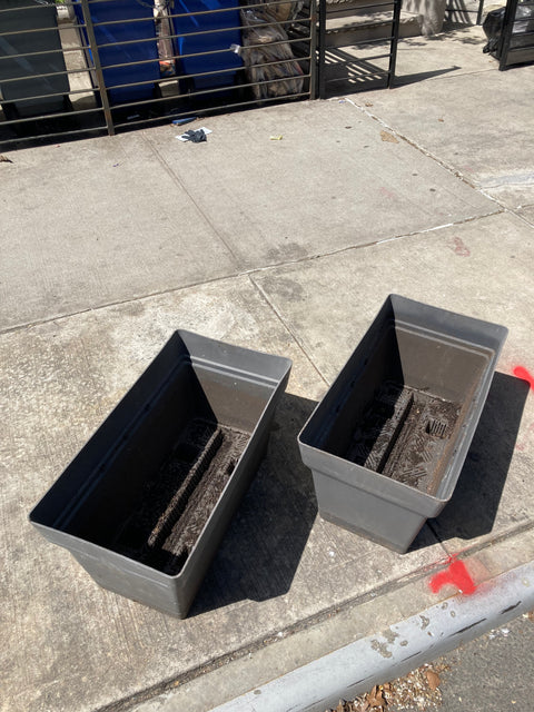 2 Large Rectangular Planters