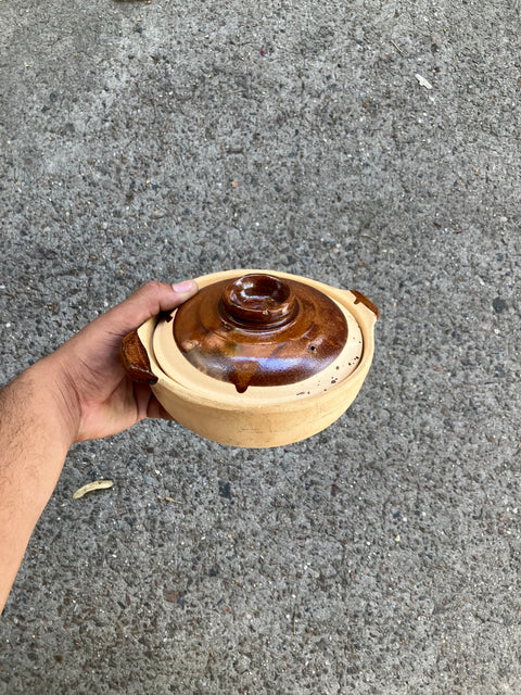 Earthy Ceramic Pot & Lid