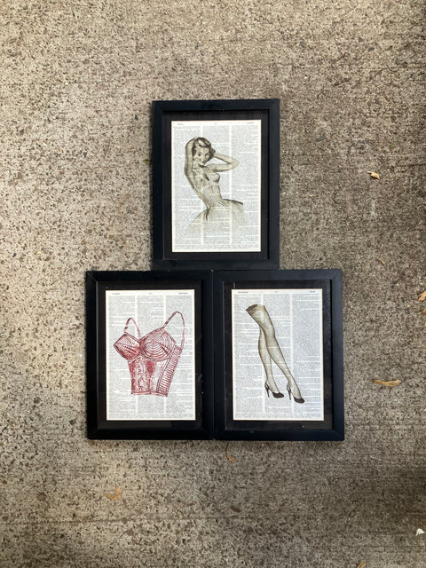 3 14x10 Black Frames