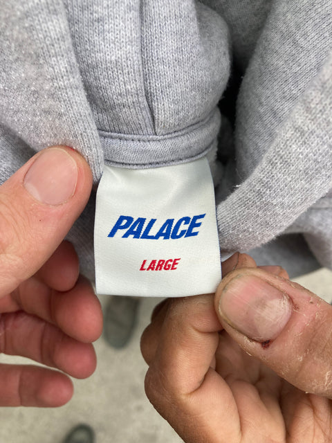 Like New Palace Gray Hoodie, Size L