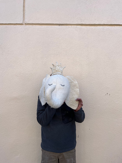 Fiona Walker Elephant Head With Sleepy Eyes