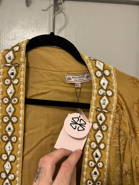 Brand New Embroidered Piticuiti Kimono, Size M/L