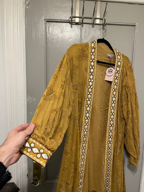 Brand New Embroidered Piticuiti Kimono, Size M/L