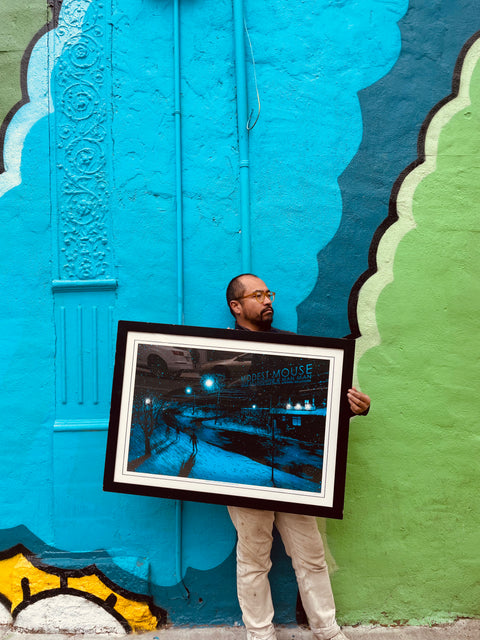 Daniel Danger Modest Mouse Print In A Big But A Lil' Beat Up Frame, 27x37"