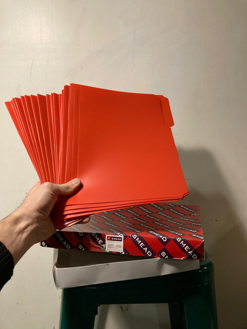 Red Poly File Folders