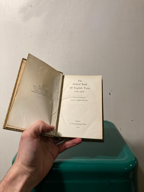 The Oxford Book Of English Verse, First Edition