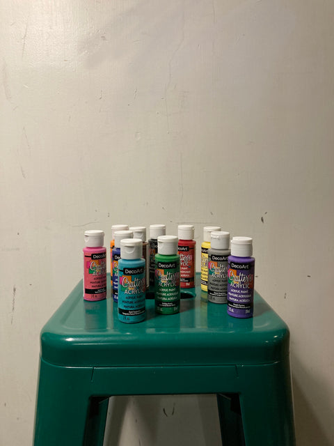 11 Acrylic Paint Bottles