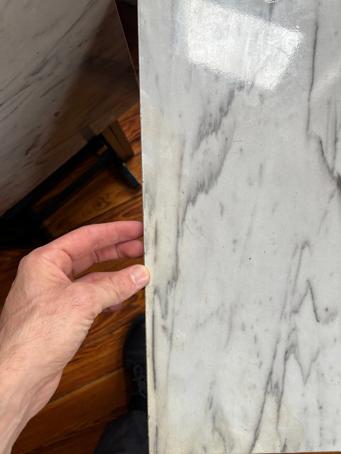 3 Piece Faux Marble Folding Tray Tables Set