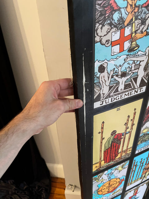 6 ft. Tall Double Sided Rider-Waite Tarot Canvas Room Divider