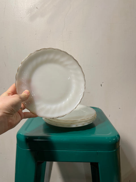 4 Vintage Dessert Plates