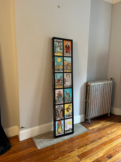 6 ft. Tall Double Sided Rider-Waite Tarot Canvas Room Divider
