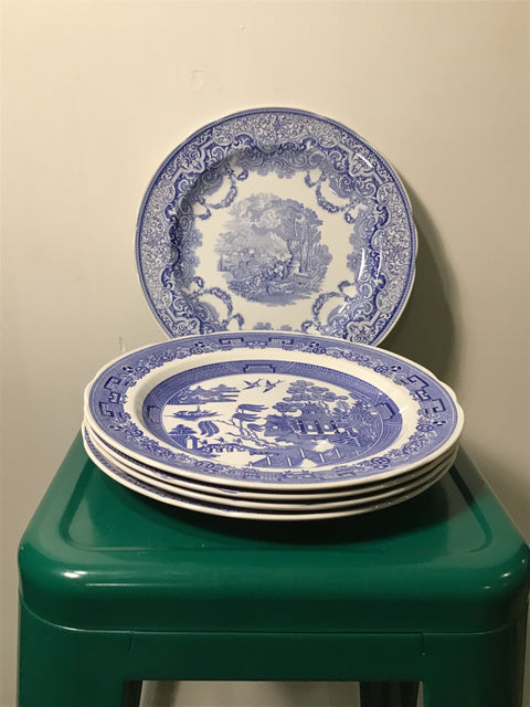 Spode Blue Room Dinner Plates, 5 Plates Set