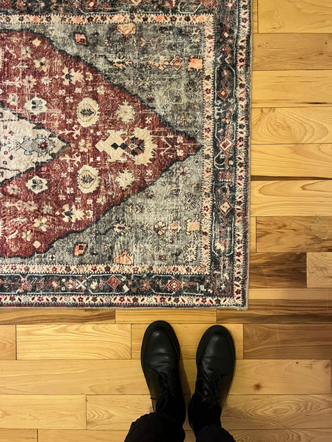 Kilim Style Washable Area Rug, 60x90"