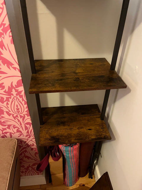 Another 5-tier Industrial-style Ladder Bookshelf, W15xD12xH70"