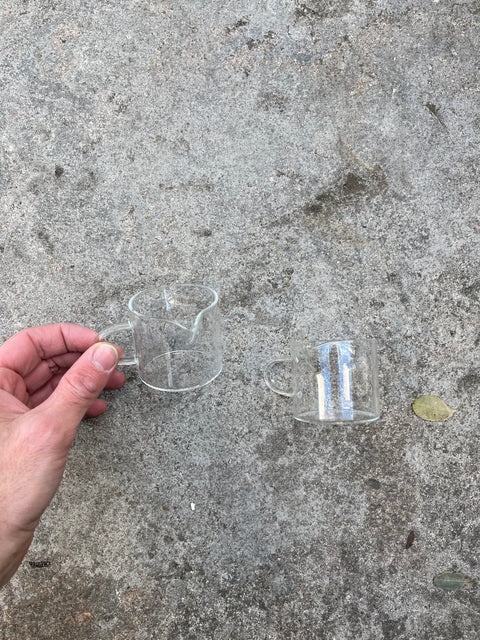 Sexy Pair Of Double Spout Coffee Server Glasses