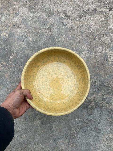 Yellow Spongeware Bowl