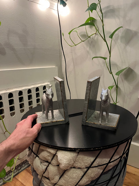 Hearth and Hand Galvanized & Aluminum Metal Goat Bookends