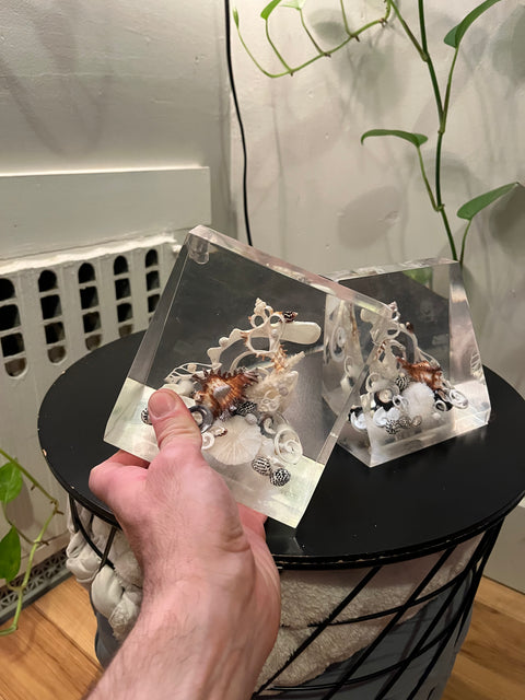 Vintage Lucite Acrylic Bookends