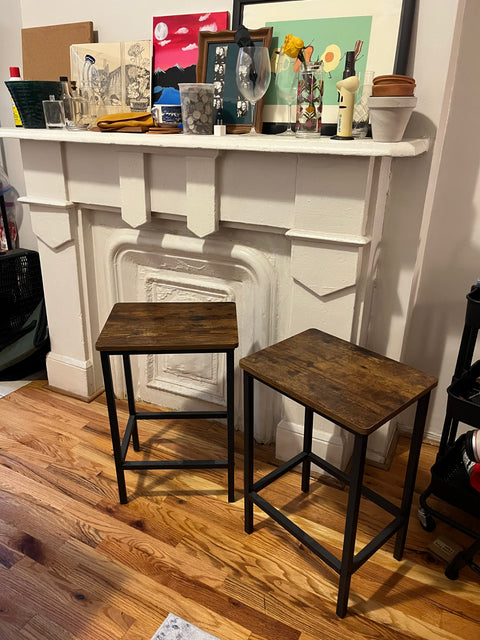 2 Stools & Table Dining Set L43.3xW15.7xH35.4", Still In The Box Unopened