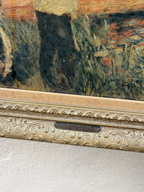 Oarsmen at Chatou by Renoir Used Print In Vintage Frame