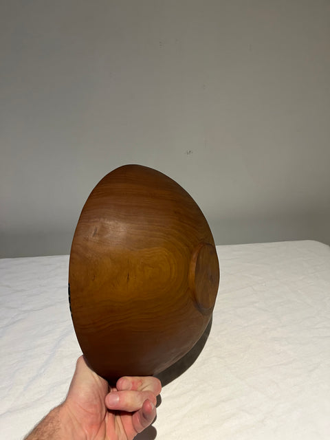 Pretty African Olive Wood Serving Bowl