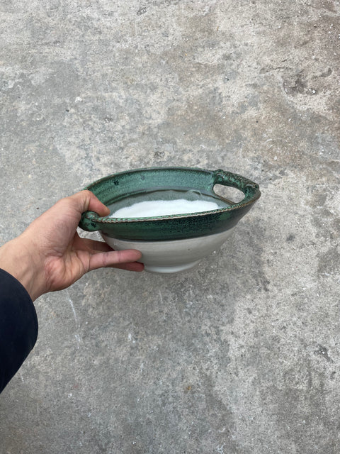 Ceramic Green Serving Bowl