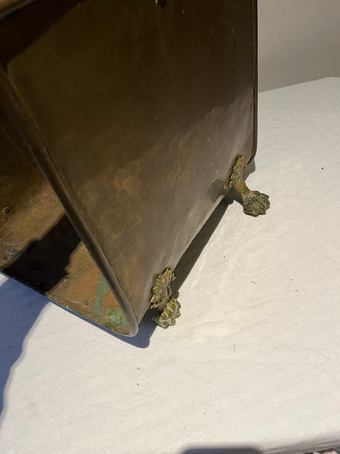 Antique Brass Firewood Log Holder