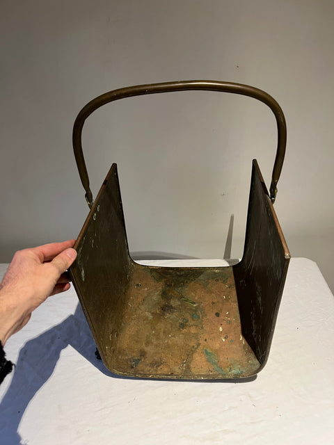 Antique Brass Firewood Log Holder