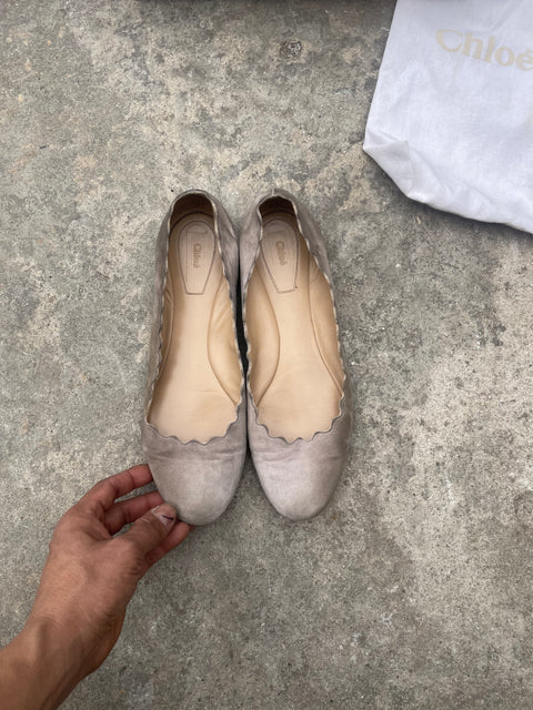Chloé Scalloped Flats, Sz 39