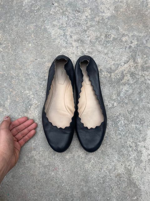 Chloé Scalloped Flats, Sz 39