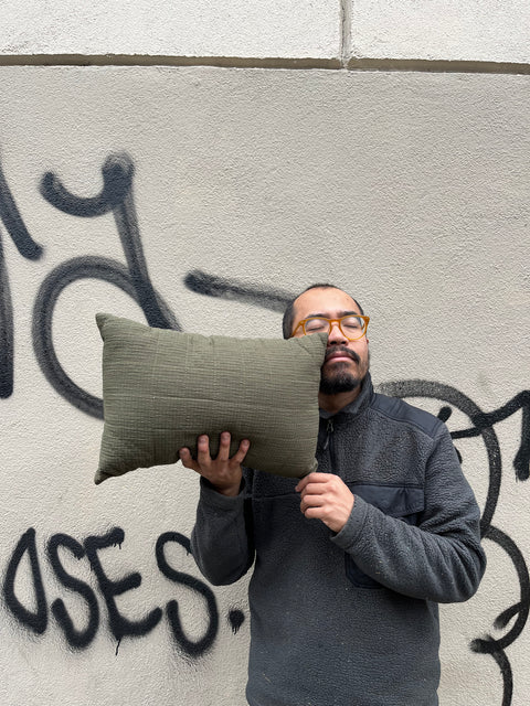 12x18" Khaki Cotton Pillow