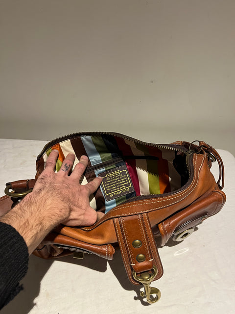 Vintage Coach Leather Flap Bag