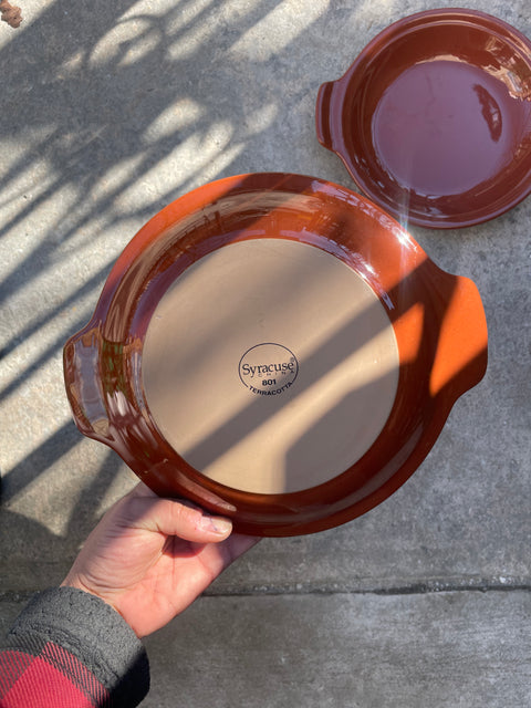 Terracotta Rustic Clay Plates (we have 2 sets!)