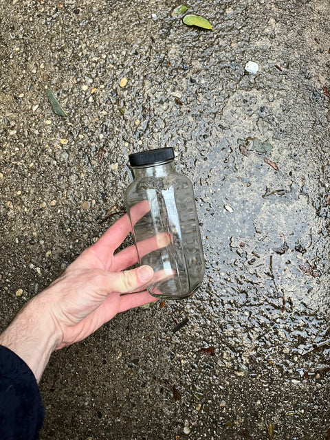 French Square Glass Jar