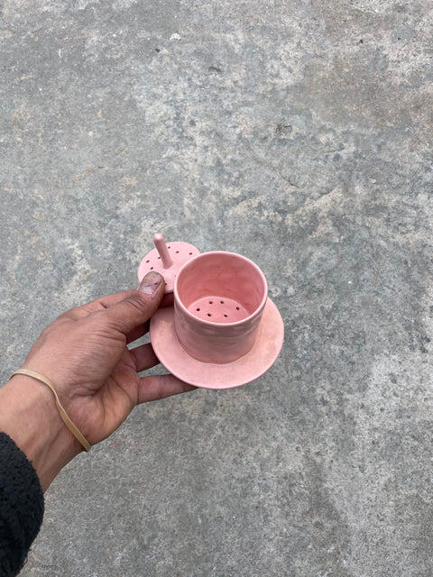 A Fun Handmade Ceramic Tea Pourover