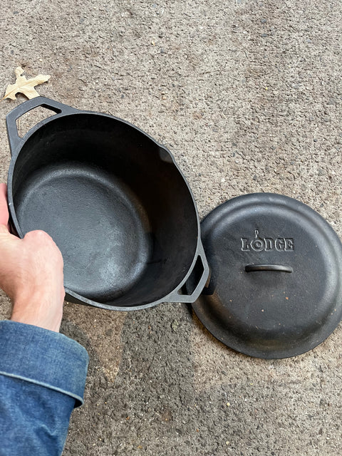 Lodge Cast Iron Dutch Oven, Size 10" or 5Qt
